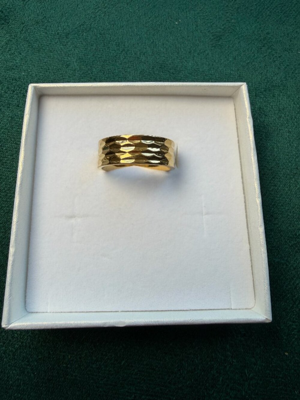 MEN's Stainless Steel Faceted Band Ring Sizes 9-11